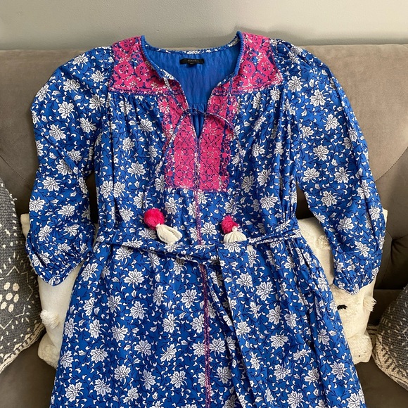 {J.Crew} Embroidered Caftan - Picture 2 of 10